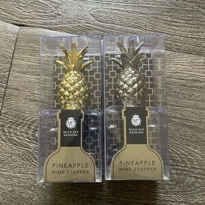 New in box Gold & Silver Pineapple wine bottle stoppers sold separately